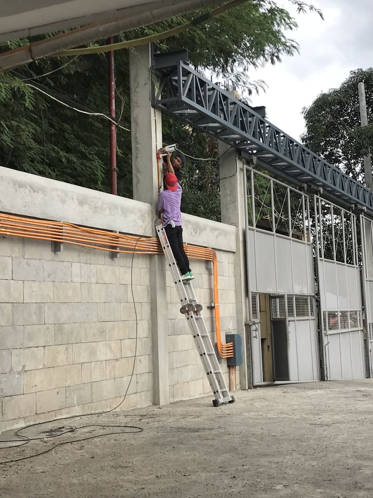Elevated pole-mount camera install